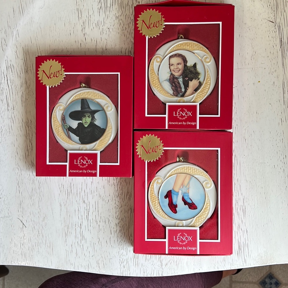 Wizard of Oz Ornaments Collectors Edition Set of 3